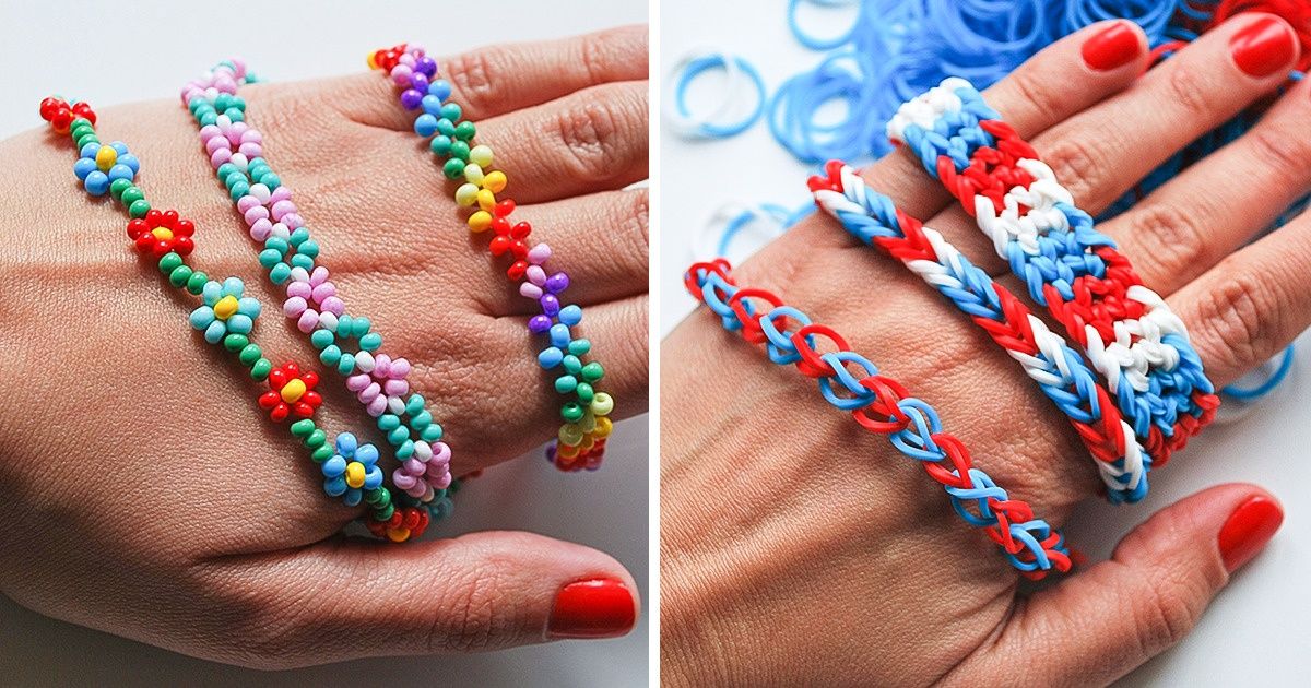 How to Make a DIY Bead or Rubber Band Bracelet / 5Minute Crafts