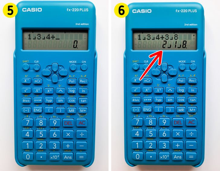 Calculator with deals fraction button