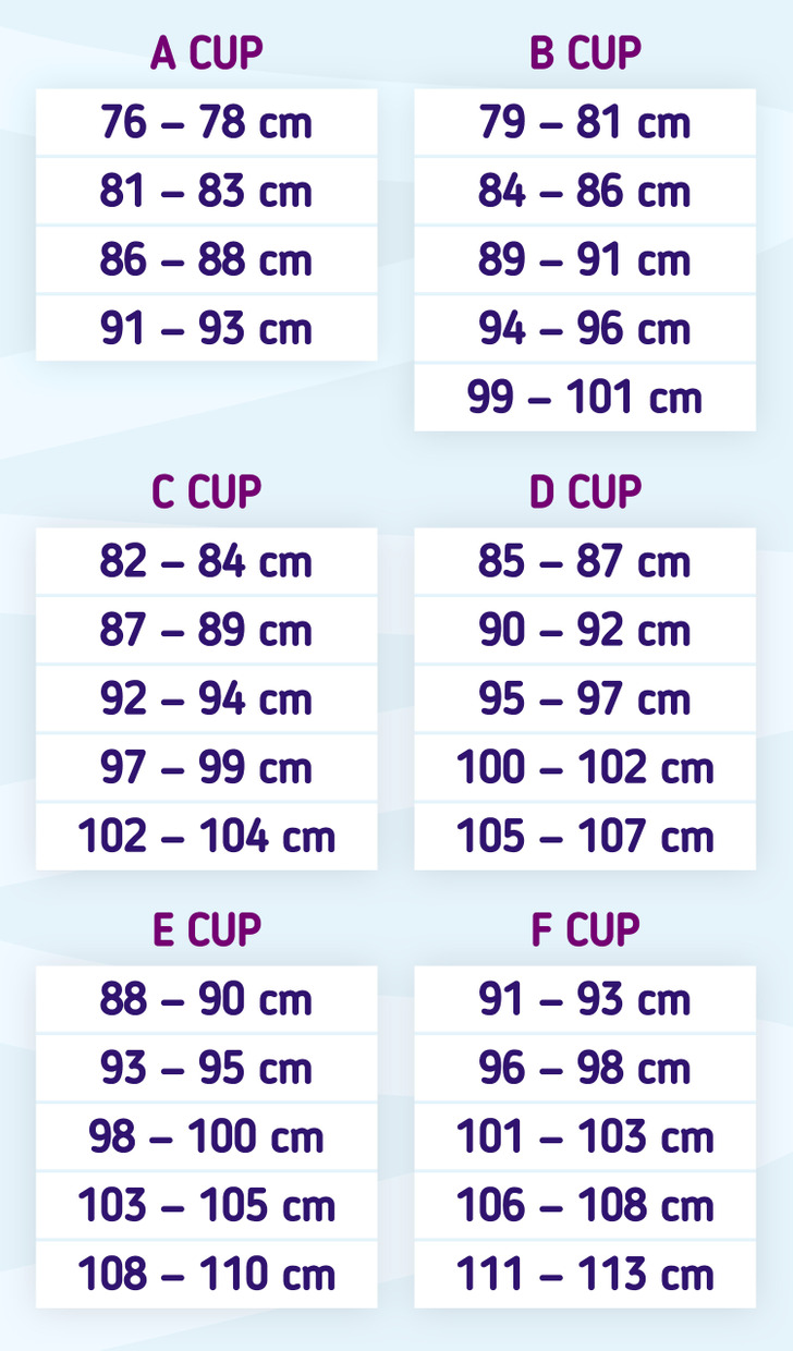 Bras Size Chart Crownglobal 55 OFF