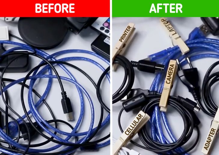 6 Ideas to Help Keep Your Cables Organized / 5-Minute Crafts